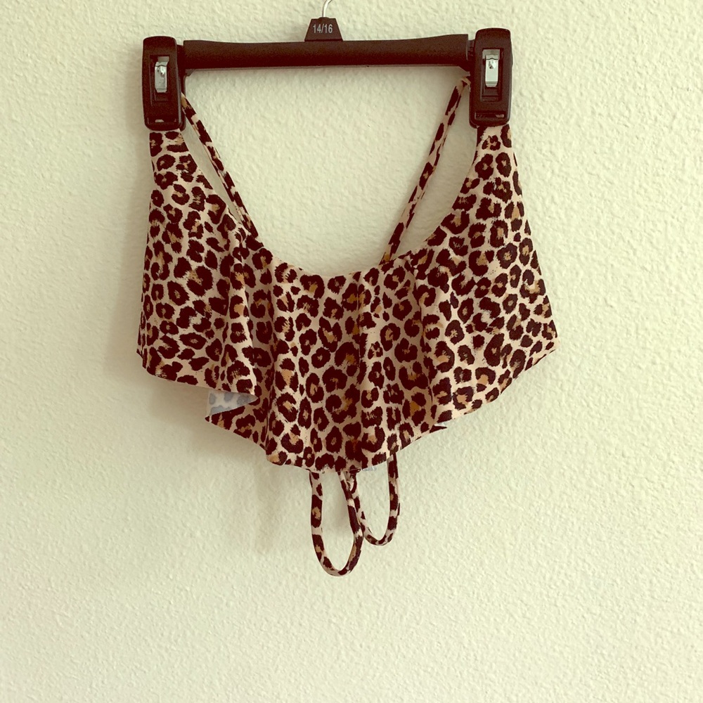 Cheetah print bathing suit top